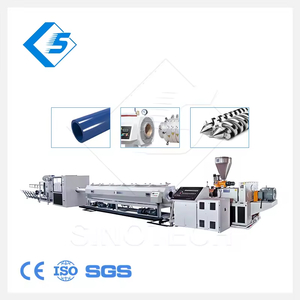 Conical Twin Double Screw Extruder for Pipe Making Line Profile Making Line